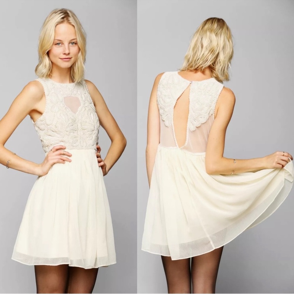 Urban Outfitters Kimchi Blue Swan Beaded Dress